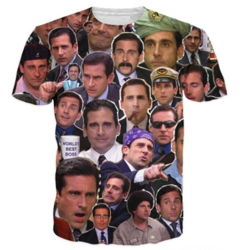 Many Faces of Michael Scott Paparazzi T-Shirt Fash